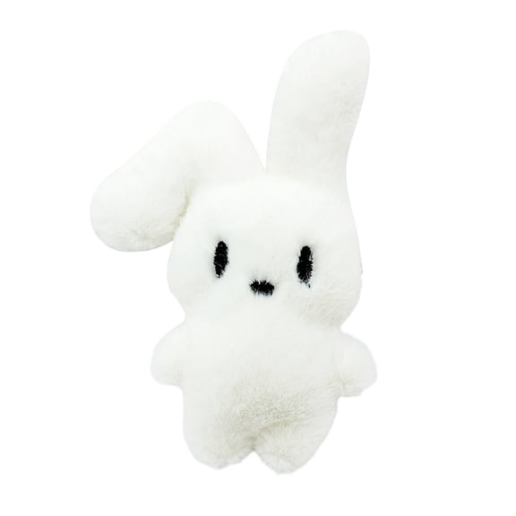Rabbit Plush Toy – Mini Bunny Plush Keychain, Soft Fuzzy Animal Stuffed Toy Keychain for Keys, Backpack, Clothes Decor, Multi-Color Small Plush Rabbit Accessory for Daily Use & Gifts (White)