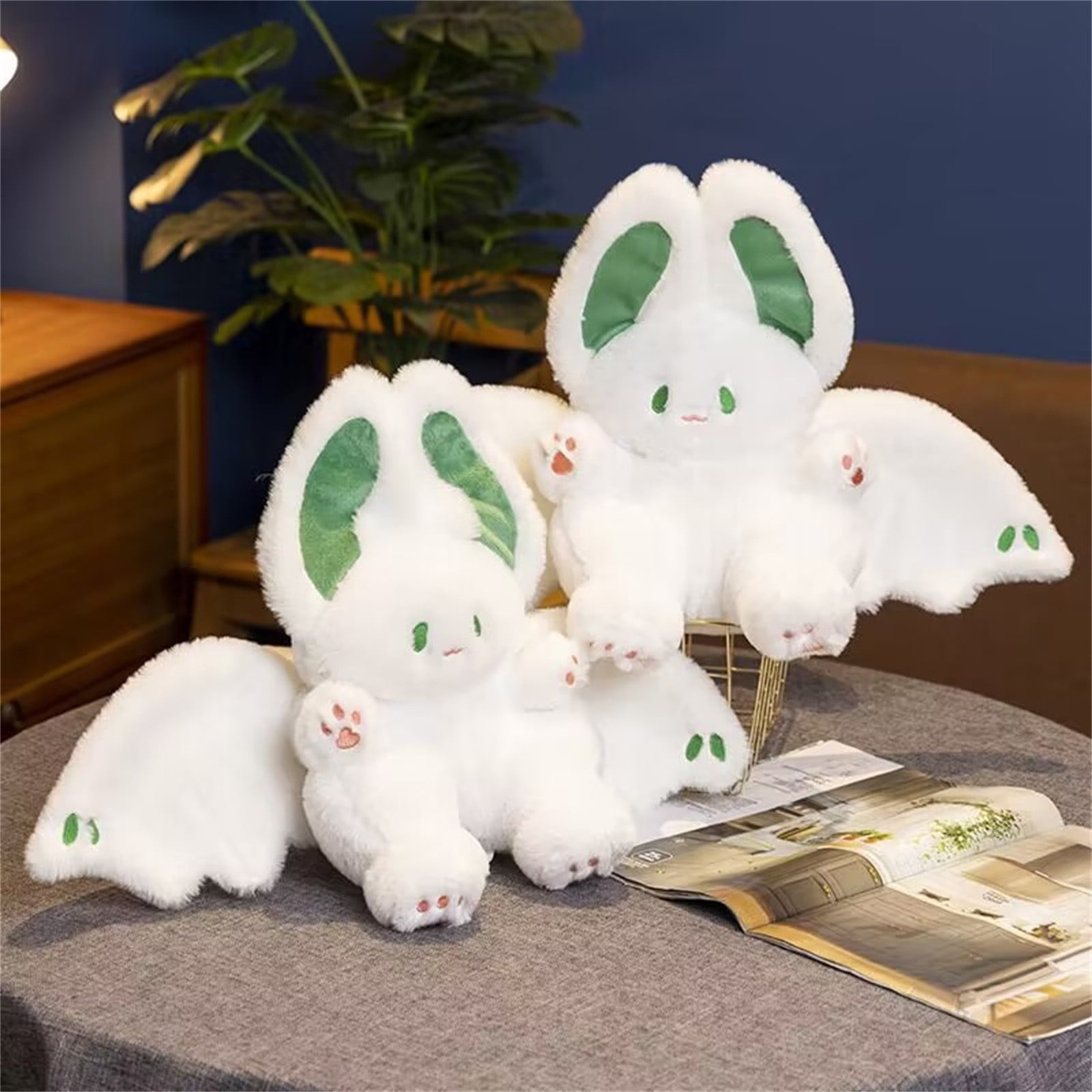 Flying Stuffed Rabbit Rabbit Plush with Wings & Flying White Rabbit Bat Plush & Christmas ...