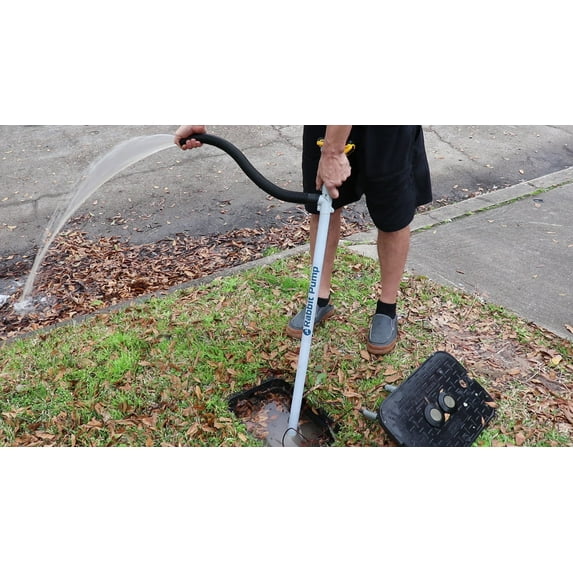 Rabbit Pump Battery Powered 16 GPM Telescoping Water Transfer Pump, 20"-40" Length Fits DeWalt 20Max