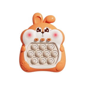 Rabbit Quick Push Game Console - 4 Modes 999 Levels, Interactive Memory & Challenge Fidget Toy, Stress Relief Sensory Game for Kids Boys Girls Improve Hand-Eye Coordination,orange