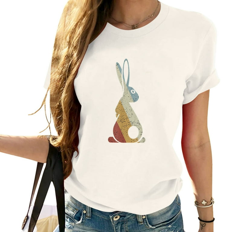 Rabbit T-Shirt, Vintage Retro Style T-Shirt Rabbit T-Shirt, Vintage Retro Style T-Shirt