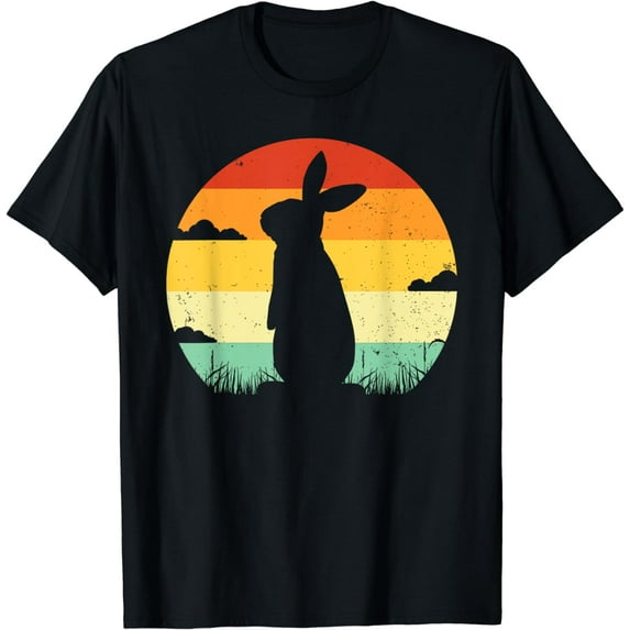 Rabbit Retro Vintage 80s Style Bunny Lover T-Shirt mens t shirt,black,women,funny,misfits,men,journey,t-shirt