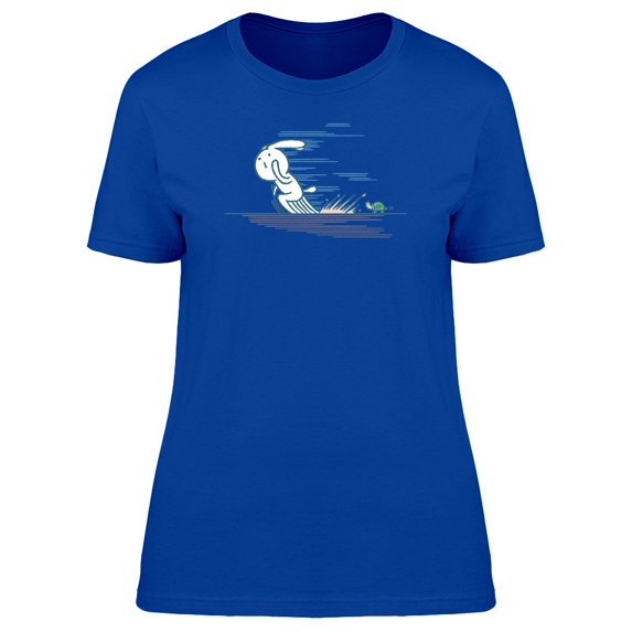 Rabbit Running Cartoon Tee Women's -Image by Shutterstock