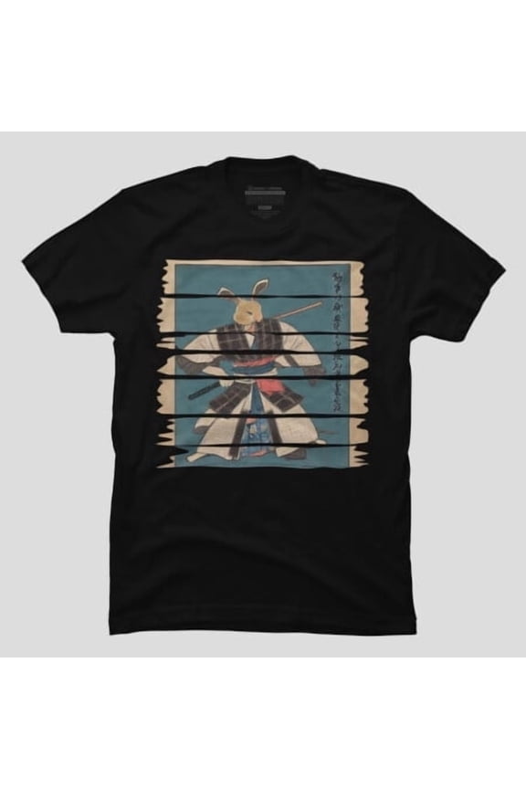 Rabbit Samurai Funny Japanese Warrior, H29490 T-Shirt, for Men and Women, Up to Size 5XL
