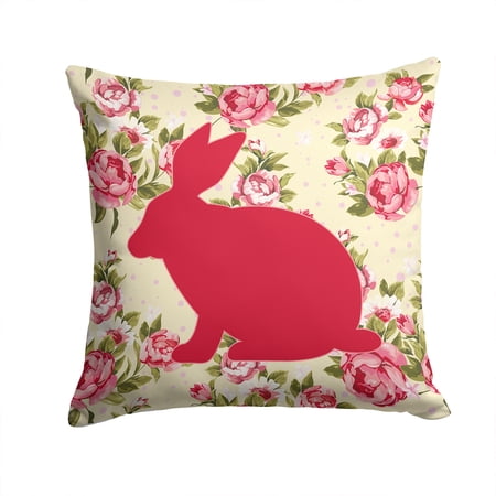 Rabbit Shabby Chic Yellow Roses Fabric Decorative Pillow