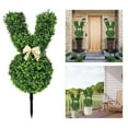 thumbnail image 1 of Rabbit - Shape Artificial Green Plants, Lifelike Simulation Topiary Featuring Easter Bunny Pattern, Perfect For Indoor Outdoor Easter Porch Decoration, Low - Maintenance Fake, 1 of 8