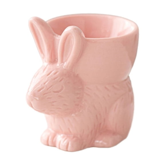 Rabbit Shape Eggs Cups Handmade Ceramic Soft Boiled Eggs Holder Fun and Safe Kitchen Tableware Suitable for Breakfast