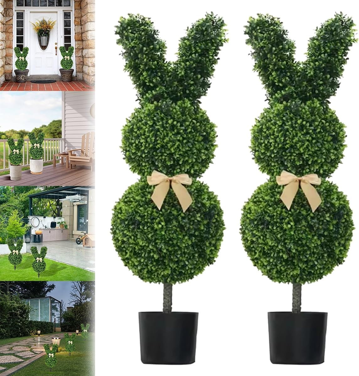 Rabbit- Shape Plants Artificial Bunny-Shaped Topiary Tree, Runnies ...