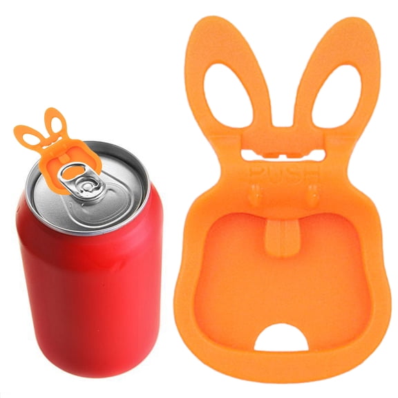 Rabbit Shape Soda Can Opener, Tab Opener for Cans, Soda Tab Opener, Drink Can Opener, Cute Bottle Can Opener, Portable Pull Tab Can Lifter, Plastic Beverage Can Tab Remover 1Pcs