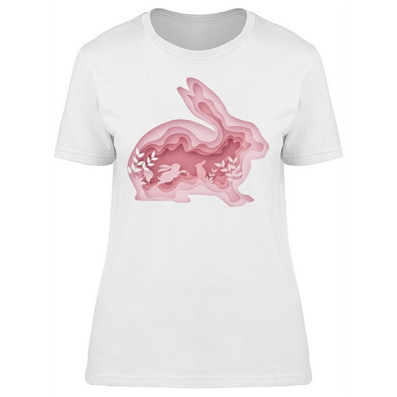 Rabbit Shape T-Shirt Women -Image by Shutterstock, Female Large