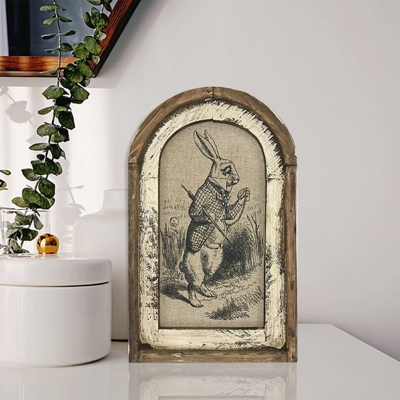 Rabbit-Shape Wall Art Rustic Decor Home Art Decorative Ornaments