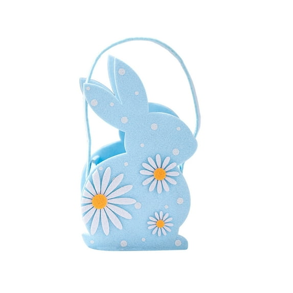 Rabbit Shaped Easter Candy Gift Bag, Portable Festive Holiday Packaging for Treats, Party Favors & Egg Hunt Prizes, 8.27×4.72×3.54 inch