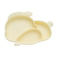 thumbnail image 1 of Rabbit Shaped Silicone Plates with Suction for Children, ToddIer Plates, Food-Grade Silicone Divided Design, Non-Slip, Microwave and Dishwasher Safe (Yellow), 1 of 6