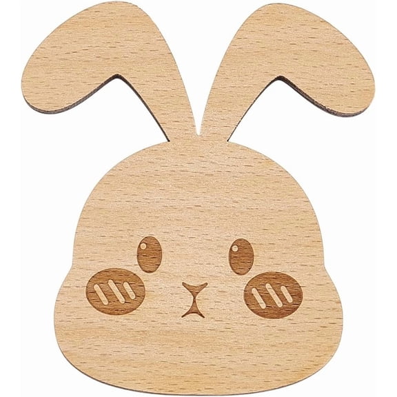 Rabbit Shaped String Separator Knitting Tool Wooden Warp Separator Molds for Isolating Fixing Broken Warp Weaving Strings Threads 3.15x3.5inch for making