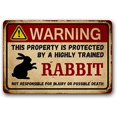 thumbnail image 1 of Rabbit Sign,Funny Metal Signs Warning Sign Pet Gift, Exotic pet, Small Pet Tin Sign 8 X 12 Inches, 1 of 3