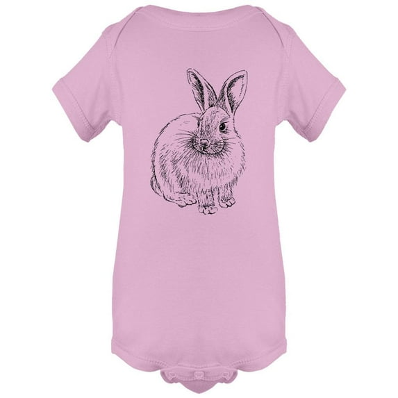Rabbit Sketch Graphic Bodysuit Infant -Image by Shutterstock, Newborn