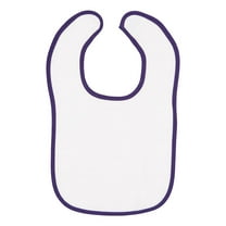 Rabbit Skins 1003 Infant Contrast Trim Terry Bib-Purple