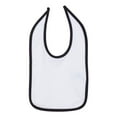 thumbnail image 1 of Rabbit Skins - Infant Contrast Trim Premium Jersey Bib - 1004 - White/ Black, 1 of 3