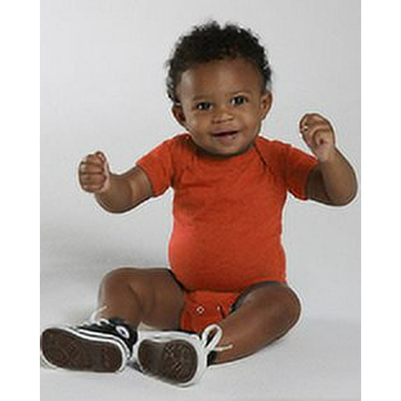 Rabbit Skins 4405 Infant Vintage Fine Jersey Bodysuit, 12M, Vintage Orange