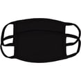 thumbnail image 1 of Rabbit Skins 2 Layer Cotton Fashion Protective Face Cover for Kids, Washable and Reuseable, Pack of 2, Black/ Black, Child, 1 of 5