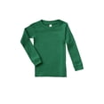 thumbnail image 1 of Rabbit Skins 100% Combed Ringspun Cotton Toddler Long Sleeve Baby Rib Pajama Top, Kelly, 2T, 1 of 4