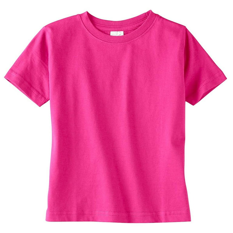 PinkRabbit ① Rabbit Skins 3321 Toddler Jersey T-Shirt - Hot Pink - 3T