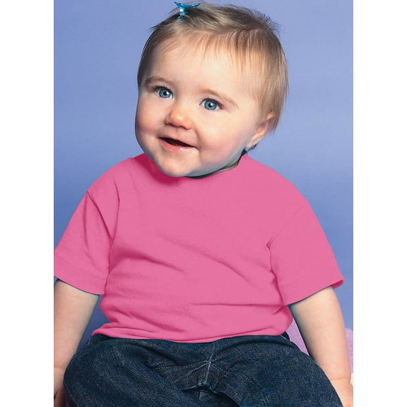 Rabbit Skins 3401 Infant Jersey T-Shirt, Raspberry, 6M