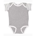 thumbnail image 1 of Rabbit Skins 4400 Infant Baby Rib Bodysuit - HT/ WH/ HT WH ST - 12MOS, 1 of 2