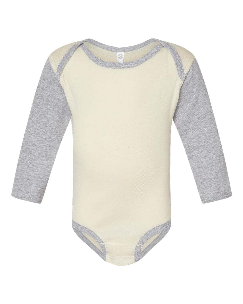 Rabbit Skins 4411 Infant Long Sleeve Bodysuit-Natural/Heather-18M ...