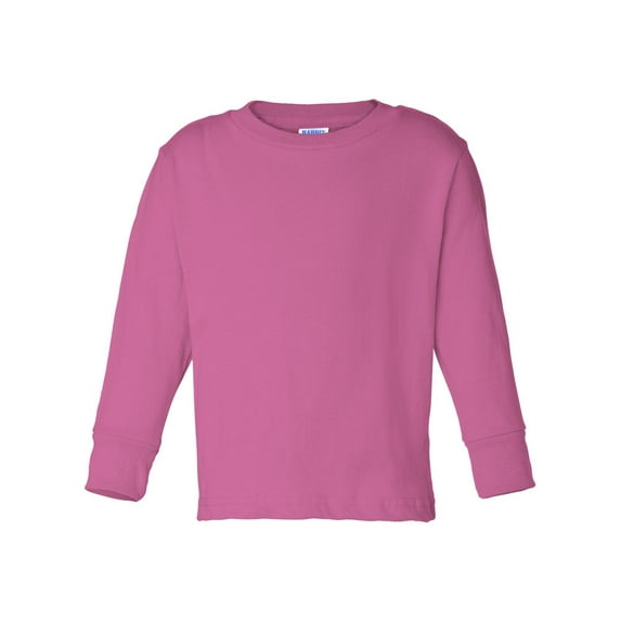 Rabbit Skins 5.5 oz Jersey Long-Sleeve T-Shirt (3311) Raspberry, 5-6