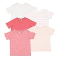 thumbnail image 1 of Rabbit Skins 5 Pack Fine Jersey Toddler T-Shirt Boy & Girl| Kids Tee| Blank Child Tshirt, Cutie, 5/6, 1 of 5