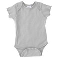 thumbnail image 1 of Rabbit Skins - Infant Baby Rib Bodysuit - 4400, 6M, White/Raspberry Picot, 1 of 2