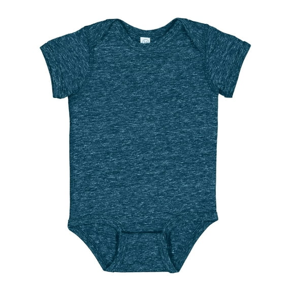 Rabbit Skins B01538642 Infant Harborside Melange Bodysuit, Oceanside Melange - 6 Months