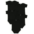 thumbnail image 1 of Rabbit Skins Baby Bodysuits, Girls & Boys, Newborn to 24 Months, 5-Pack Set, Snap Closure, Multi-color, Cotton , Best Basics: Black, Newborn, 1 of 4