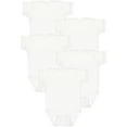thumbnail image 1 of Rabbit Skins Baby Bodysuits, Girls & Boys, Newborn to 24 Months, 5-Pack Set, Snap Closure, Multi-color, Cotton , Best Basics: White, 18 Months, 1 of 4