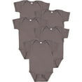 thumbnail image 1 of Rabbit Skins Baby Bodysuits, Girls & Boys, Newborn to 24 Months, 5-Pack Set, Snap Closure, Multi-color, Cotton , Charcoal, 18 Months, 1 of 4