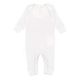 thumbnail image 1 of Rabbit Skins Baby Boys Long Legged Baby Rib Bodysuit 12 Months White, 1 of 4