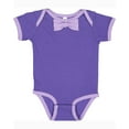 thumbnail image 1 of Rabbit Skins - Baby Rib Infant Bow Tie Bodysuit - Color - Purple/ Lavender - Size - 24M, 1 of 2