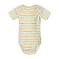 thumbnail image 1 of Rabbit Skins Baby Soft Fine Jersey Short Sleeve Bodysuit (4424) Sunkissed Stripe, 6M, 1 of 1
