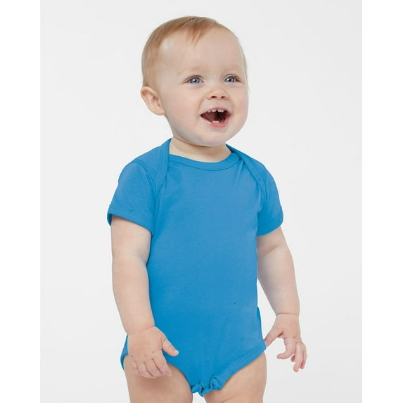 Rabbit Skins, Baby Soft Fine Jersey Short Sleeve Bodysuit, Cardinal Blackout, 6 Months