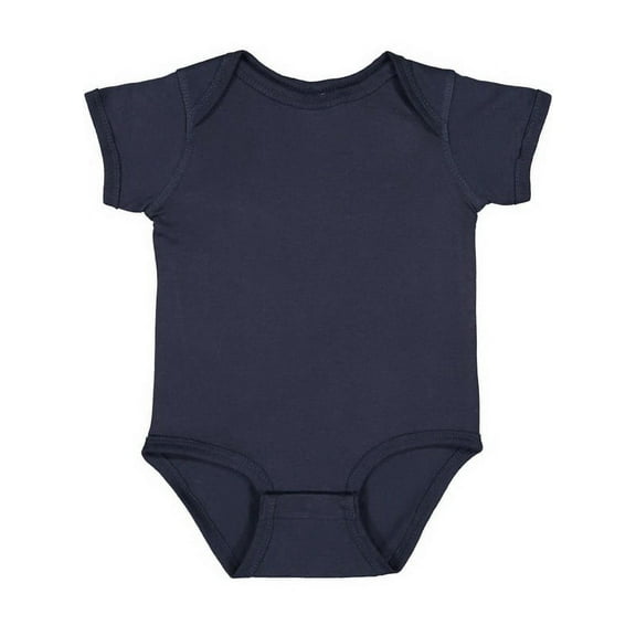 Rabbit Skins, Baby Soft Fine Jersey Short Sleeve Bodysuit, Denim, 24 Months