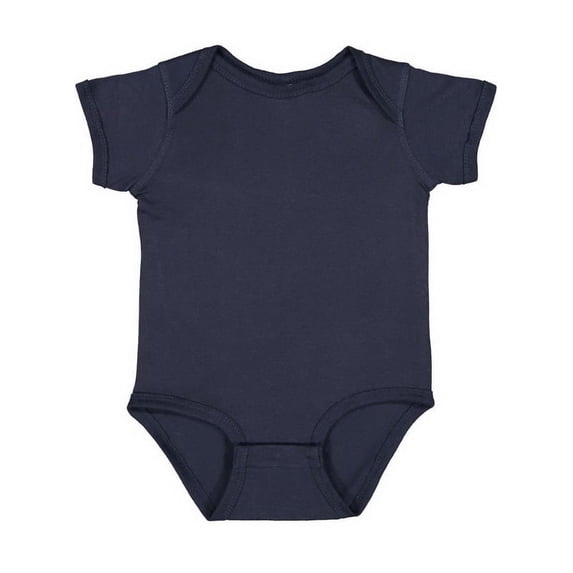 Rabbit Skins, Baby Soft Fine Jersey Short Sleeve Bodysuit, Denim, 6 Months