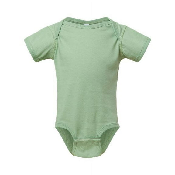 Rabbit Skins, Baby Soft Fine Jersey Short Sleeve Bodysuit, Sage, Newborn