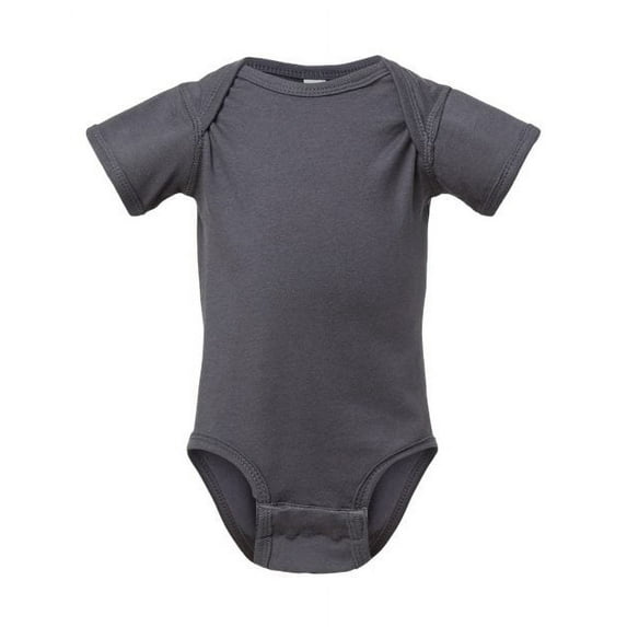 Rabbit Skins, Baby Soft Fine Jersey Short Sleeve Bodysuit, Slate, Newborn