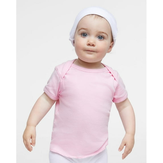 Rabbit Skins, Baby Soft Lap Shoulder Short Sleeve T-Shirt, Titanium, 18 Months