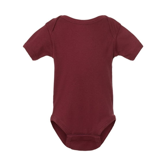 Rabbit Skins Baby Soft Short-Sleeve Bodysuit (4400) Maroon, 12M