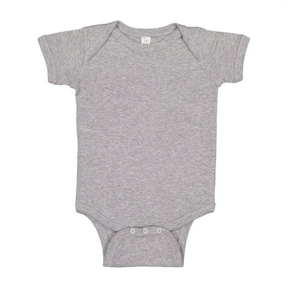 Rabbit Skins, Baby Soft Short-Sleeve Bodysuit , Heather, 18 Months