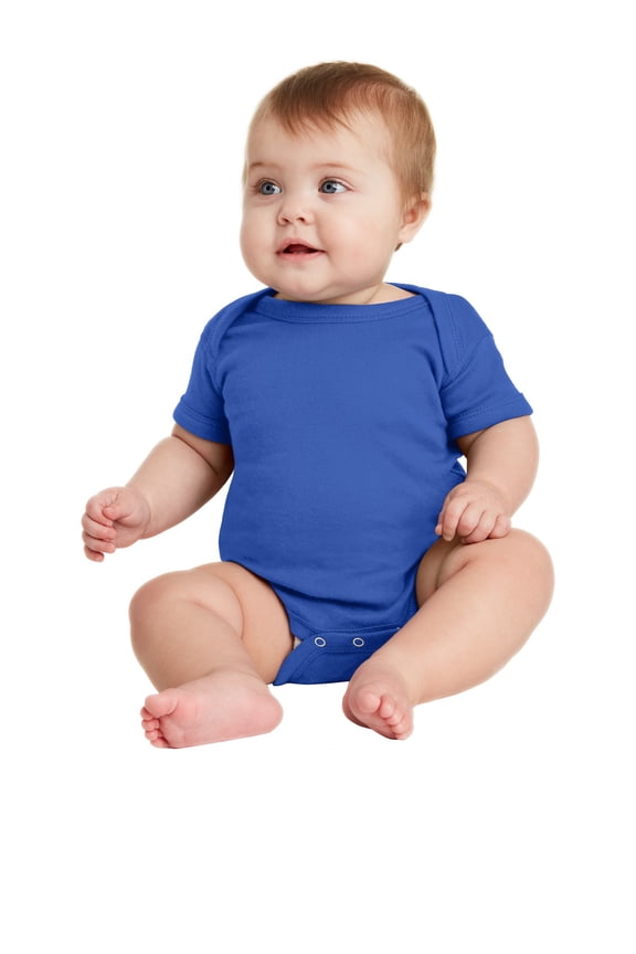, Baby Soft Short-Sleeve Bodysuit , Royal, 18 Months