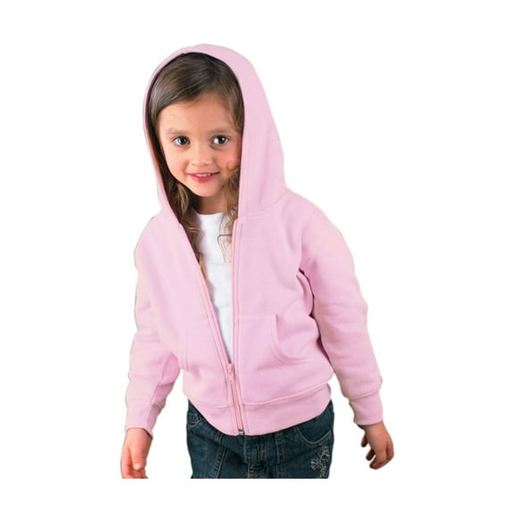 Rabbit Skins Big Girl's Zip Jersey-Lined Hooded Sweatshirt, Style 3346