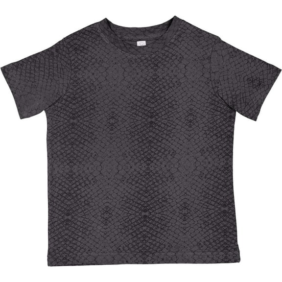Rabbit Skins Fine Jersey Toddler T-Shirt Boy & Girl| Kids Tee| Blank Child Tshirt, Black Reptile, 5